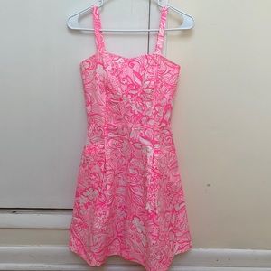 Lilly Pulitzer strapless (removable straps) dress, size 00, worn once